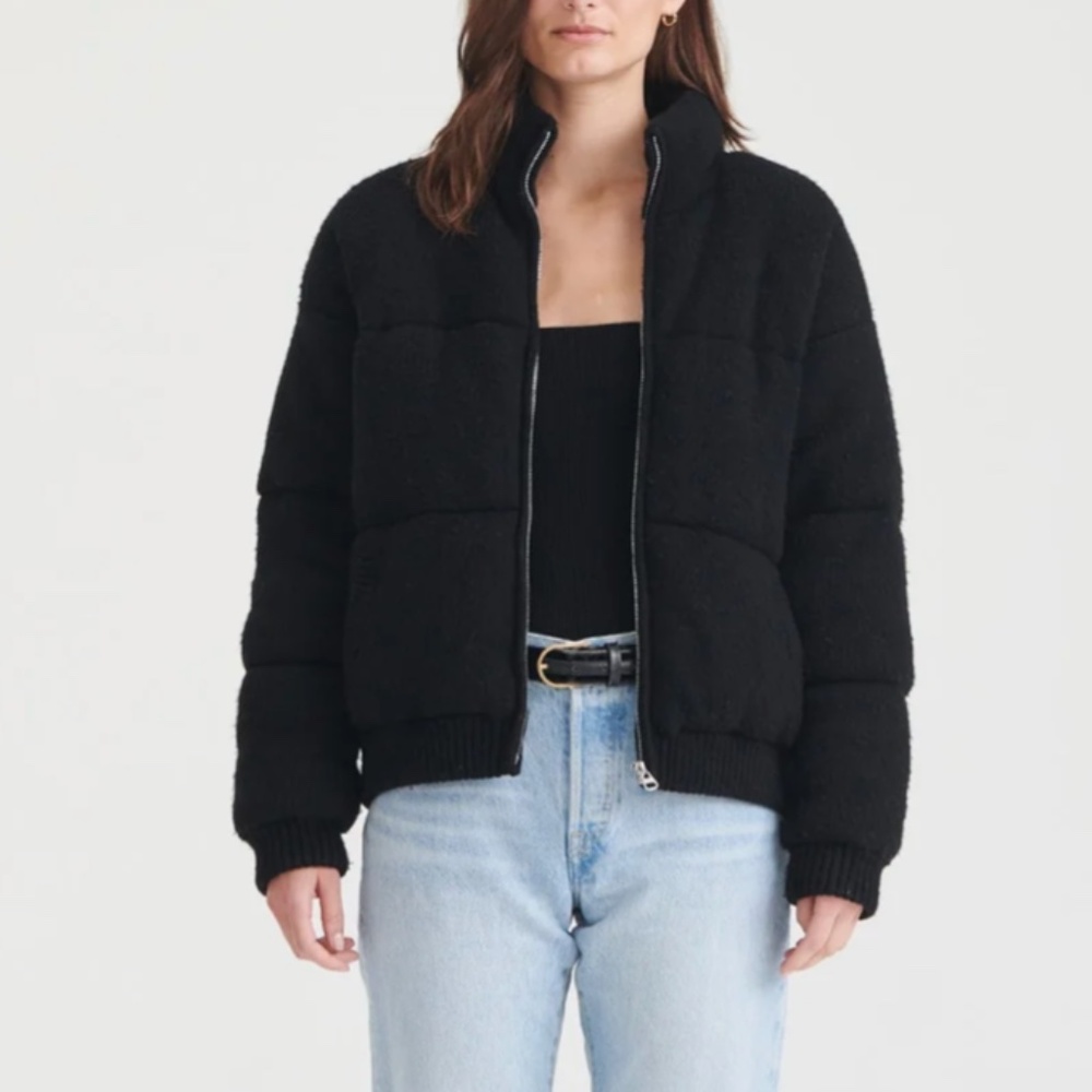 NAADAM Merino Cashmere Puffer Jacket, Size M, Black, Excellent Condition